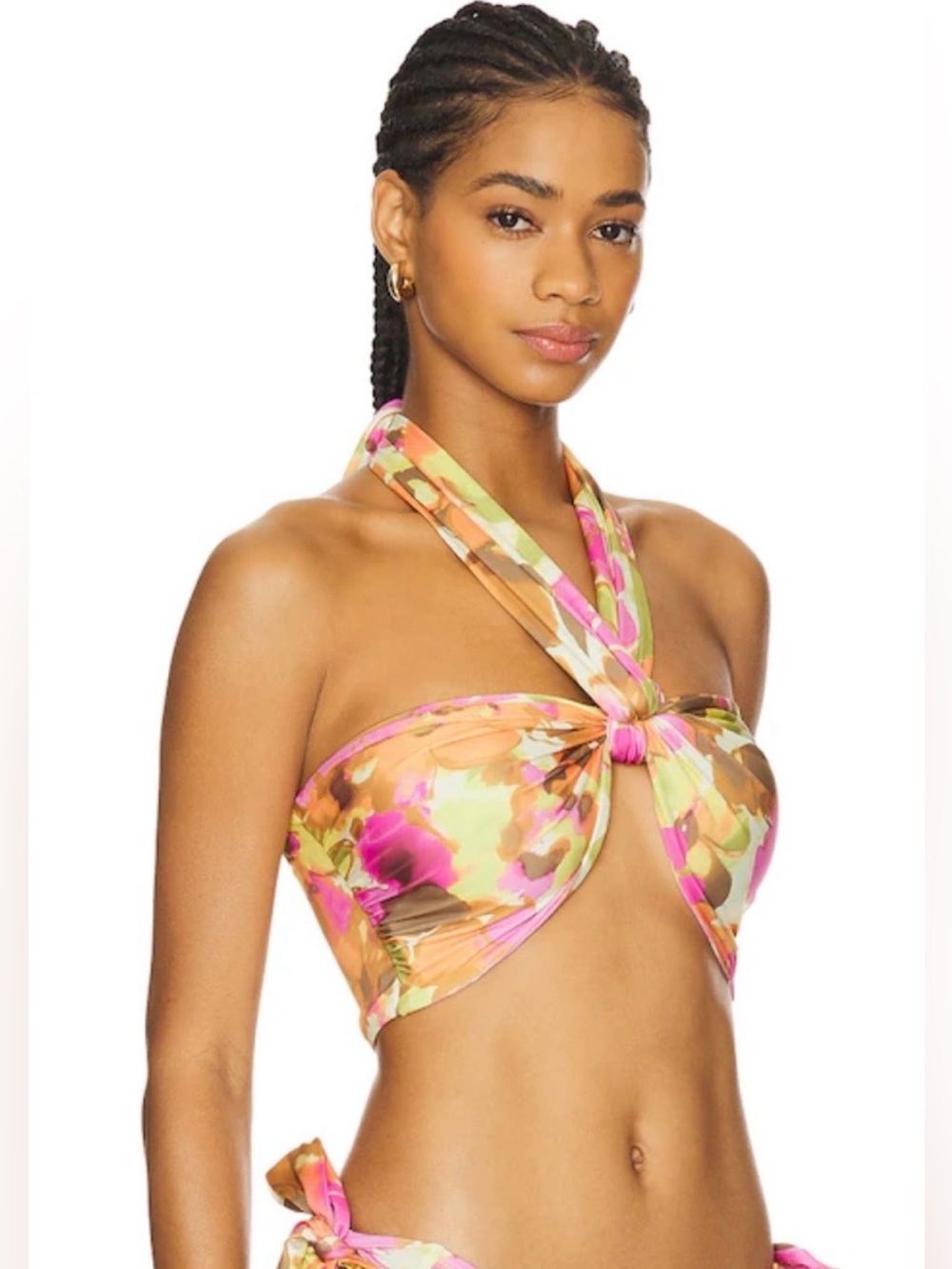 Free People 🆕 swim set in pink and orange size XL top and large bottoms